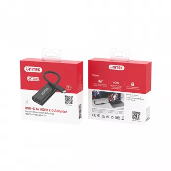 UNITEK V1421A USB grafinis adapteris Juodas