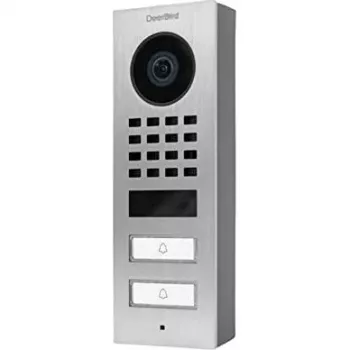 Videodurų skambutis door bird D1102V V4A nerūdijančio plieno su 2 mygtukais