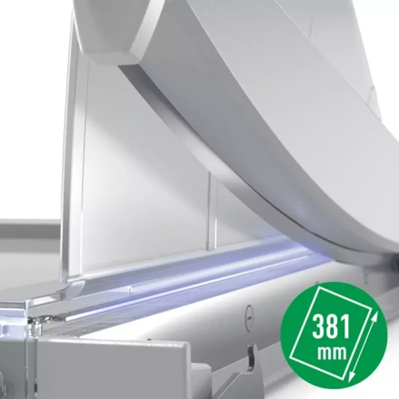 Pjaustytuvas popieriui Leitz Precision Office A4+, 15 lapų, rankinis spaustuvas, nerūdijantis plienas, A4 Maxi, 80 g/m², stiklas