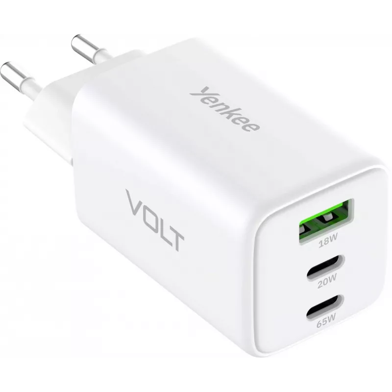 YENKEE YAC G65 WH VOLT USB C 65W 3A maitinimo adapteris