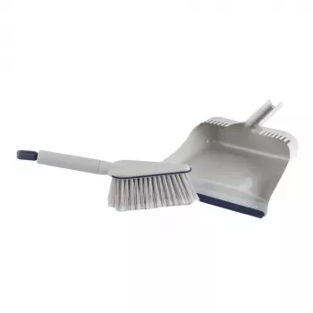 Šluotelės ir šiukšliadėžės rinkinys Beldray LA032760PEU7 Deep Clean, kompaktiška rankinė šluotelė su kampuotais šereliais ir deranti šiukšliadėžė