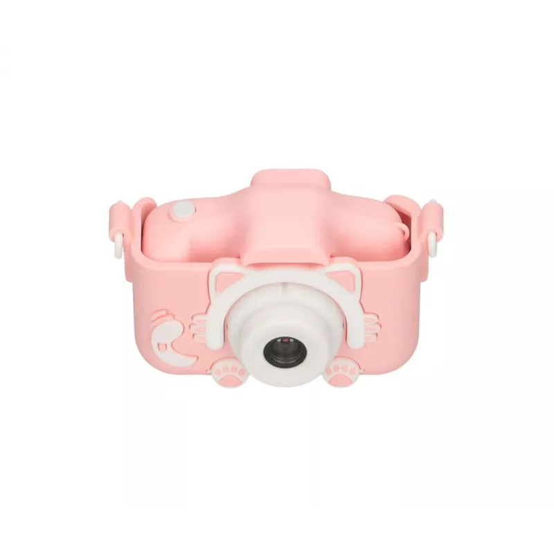 Vaikiškas skaitmeninis fotoaparatas Extralink H27 SINGLE PINK rožinė balta 3 metai