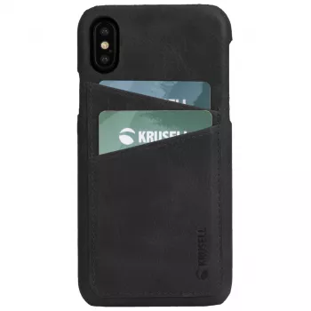 Krusell Sunne 2 Card Cover iPhone XS Max juoda