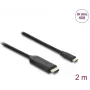 Vaizdo kabelio adapteris DELOCK 80599 — USB Type-C į HDMI, 2 m, Juoda