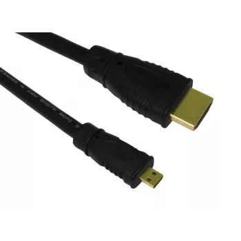HDMI kabelis SBOX HDMI-MICRO/R 1.4 2 m — micro HDMI į HDMI, versija 1.4, 2 metrų ilgio