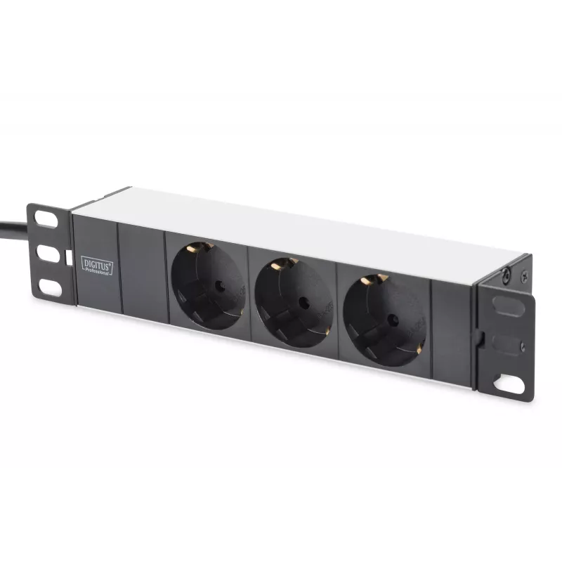 Aliumininis rozetinis blokas Digitus DN-95411 3 saugios rozetės 2m