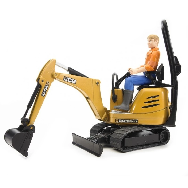 Žaislinis automobilis BRUDER Land Rover Defender su priekaba ir ekskavatoriumi JCB 8010 CTS
