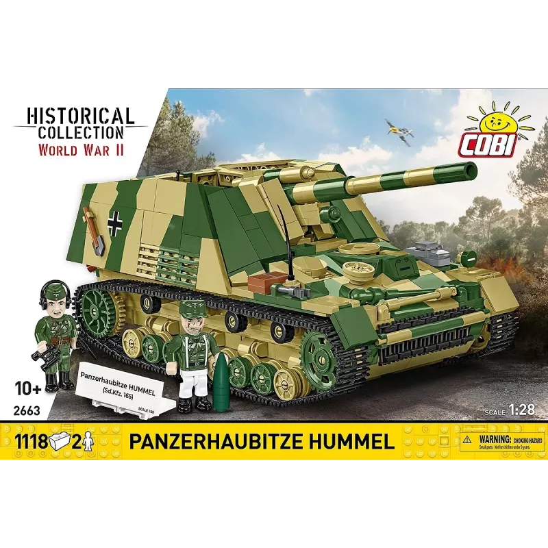 Konstruktorius Cobi Panzehaubitze Hummel 1118 dalių modelio rinkinys