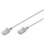 Patch laidas DIGITUS CAT6 U-UTP Slim, 5 m, pilkas