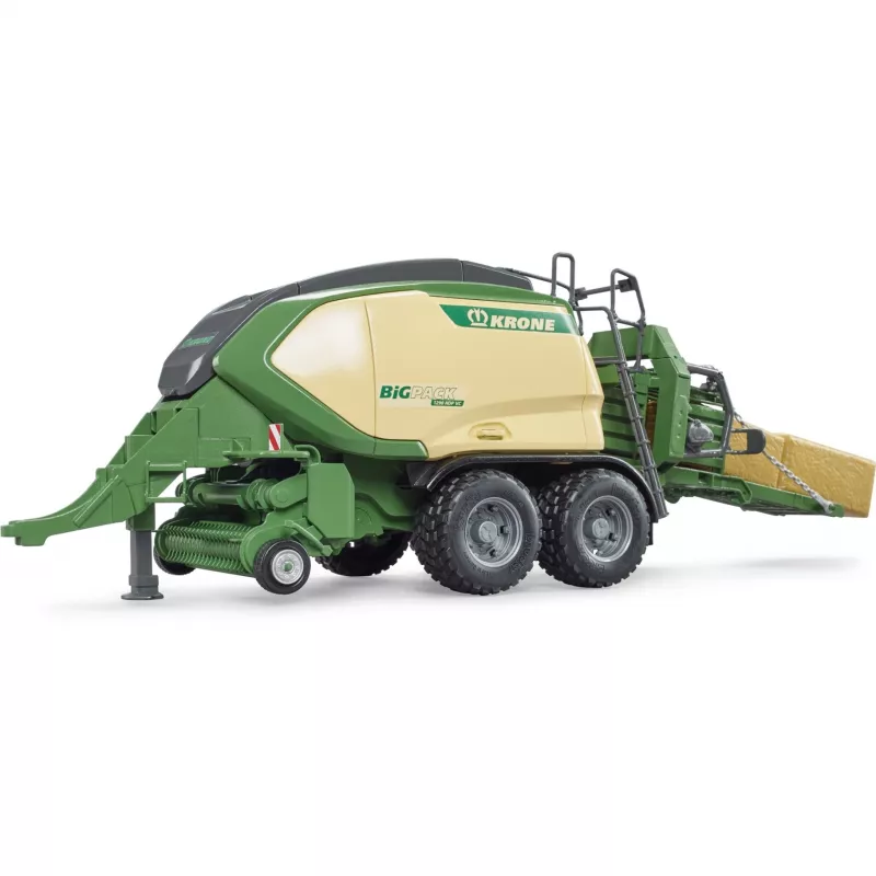 Bruder 02033 Krone Big Pack 1290HDP VC modelis-presė, mastelis 1:16, komplekte 2 stačiakampiai ryšuliai, žalios spalvos