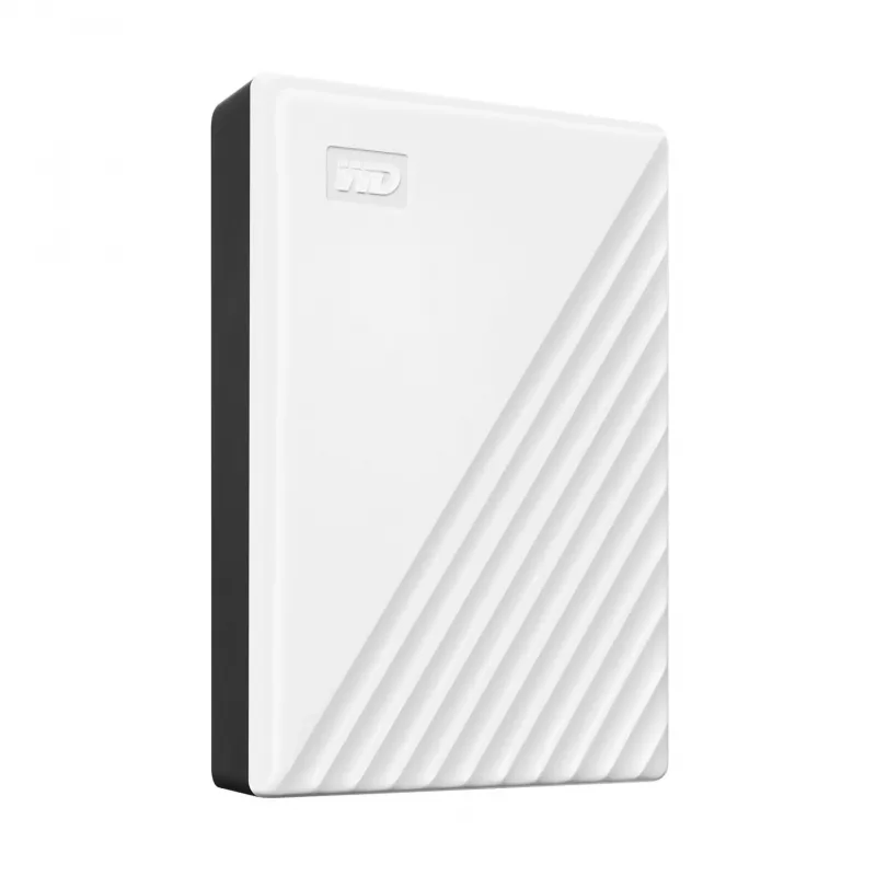 Western Digital WD My Passport 5TB Baltas USB 3.0 / 2,5 colio, 19,15 mm / 256 bitų šifravimas / WD Backup / Baltas (WDBPKJ0050BWT-WESN)