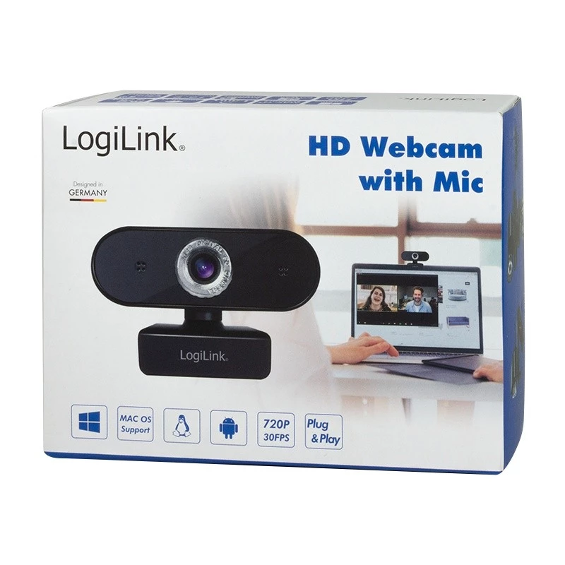 Internetinė kamera LogiLink UA0368 1280 x 720 pikselių