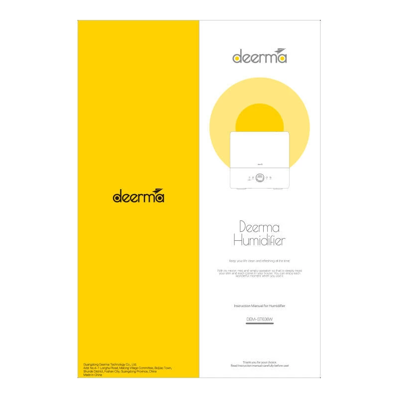Oro drėkintuvas Deerma ST636W, 4,5 L talpa, 28 W, Auksas/Balta, 277×156×270 mm