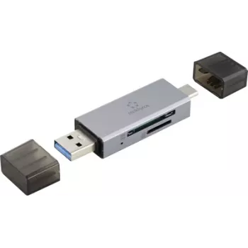 Renkforce RF-PCR-400 išorinis USB 3.0 kortelių skaitytuvas, kosminė pilka (RF-6179482)