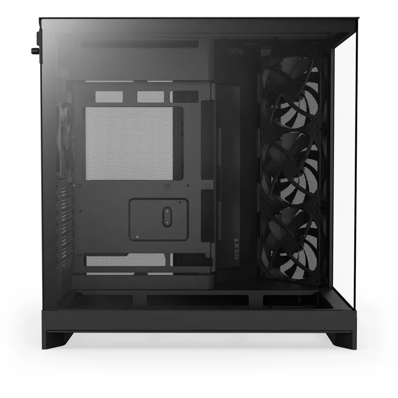 NZXT H9 Air Flow (2025) Didelis Dviejų Kamerų Vidurinis Bokštas - Juodas
