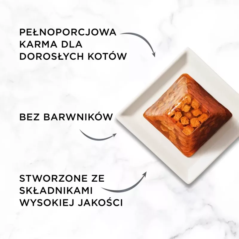 Purina Gourmet Revelations drėgnas ėdalas katėms, gabaliukai drebučiuose su višta, 2 x 57 g