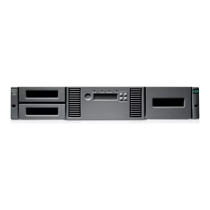 Juostų automatinis krautuvas ir biblioteka HPE MSL2024 su 1x LTO-8 SAS įrenginiu ir 15x 30 TB kasečių