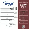 Akyga Basic AK-B1-550 ATX maitinimo blokas 550 W, 120 mm ventiliatorius, pasyvus PFC, pilkas