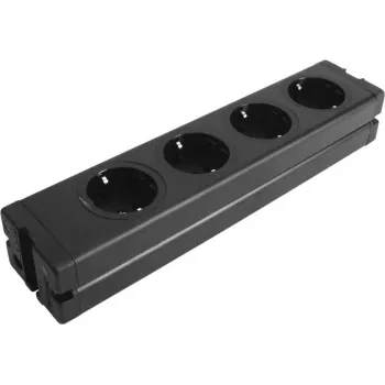 Maitinimo juosta EUROLITE 30240070 — 4 lizdai, aliuminio korpusas, juoda