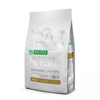 NATURE'S PROTECTION Superior Care White Dogs Grain Free Adult Small Lamb - sausas šunų ėdalas - 1,5 kg