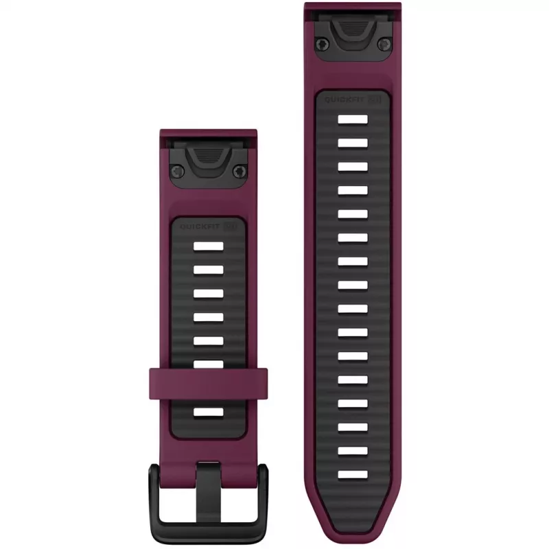 Silicinė laikrodžio juostelė GARMIN Quickfit 010-13391-04, 20 mm, Graphite/Red