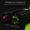 Automobilinis keitiklis Green Cell INV16 500 W, nuo 12 V DC į 230 V AC, 50 Hz, USB prievadas, aktyvus aušinimas, juodos spalvos
