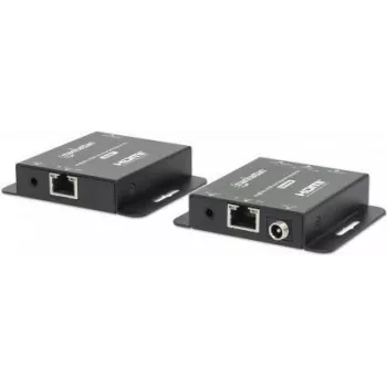 Manhattan 4K HDMI per Ethernet ilgintuvas, 4K@30Hz iki 40m, 1080p@60Hz iki 70m per Cat6, siųstuvas ir imtuvas, PoC, juoda, 3 metų garantija