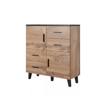 Cama sideboard LOTTA 110 2D4S wotan oak/mat Juoda