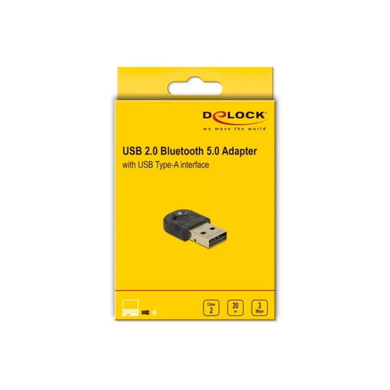 Belaidis USB Bluetooth adapteris DeLOCK 61012, Bluetooth 5.0, 3 Mbit/s
