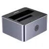 Docking stotelė Unitek 51642 2,5 colio/3,5 colio SATA diskams, USB-C 10Gbps, 2 lizdai, aliuminis