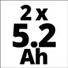 Einhell PXC-Twinpack akumuliatorių rinkinys 18V 5.2Ah