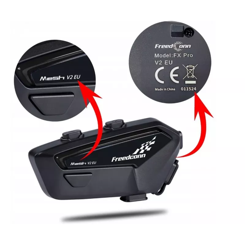 Motomobilių interkomas FreedConn FX Pro V2 EU MESH