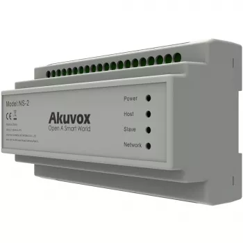 Akuvox NS-2 tinklo jungiklis Fast Ethernet (10/100) DIN bėgelis Pilka