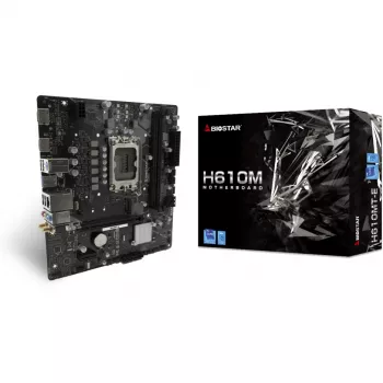 Pagrindinė plokštė Biostar H610MTE DDR4 LGA1700 Micro-ATX