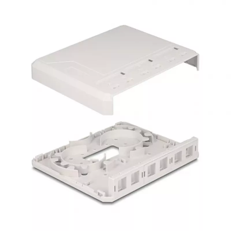 DeLOCK 67052 Sieninė dėžutė šviesolaidiniams moduliams, 6 prievadų, balta