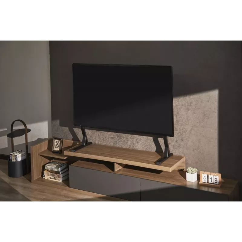 Grindinis TV stovas GEMBIRD TVS-D90F-01, 45–90 colių, plieninis, fiksuoto aukščio, VESA 200×200–800×400, maks. 60 kg