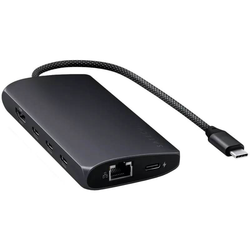 Satechi USB-C Multiport Adapter ST-P8KED – 6 prievadų, palaiko 8K raišką