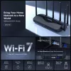 Stalinis maršrutizatorius MERCUSYS MR47BE — trijų juostų Wi‑Fi 7 (2.4/5/6 GHz), 9300 Mbps, 3× RJ‑45, 2.5GbE, 6 išorinių antenų