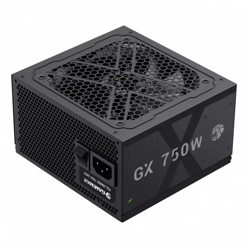 Gamemax GX 750GF 750 W maitinimo blokas, 80 PLUS Gold, pilnai modulinis