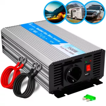 Extralink OPIP-1500W grynos sinusoidės įtampos keitiklis, 12 V į 230 V, 1500 W