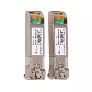 Extralink SFP28 25G 2 rinkinys | SFP28 modulis | 25Gbps, LC/UPC dupleksas, 1310nm, 10km, vienmodis, DOM tinklo siųstuvas-imtuvas