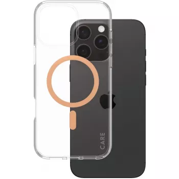 PanzerGlass CARE™ by ® Urban Combat dėklas permatomas su persikiniu MagSafe iPhone 16 Pro Max