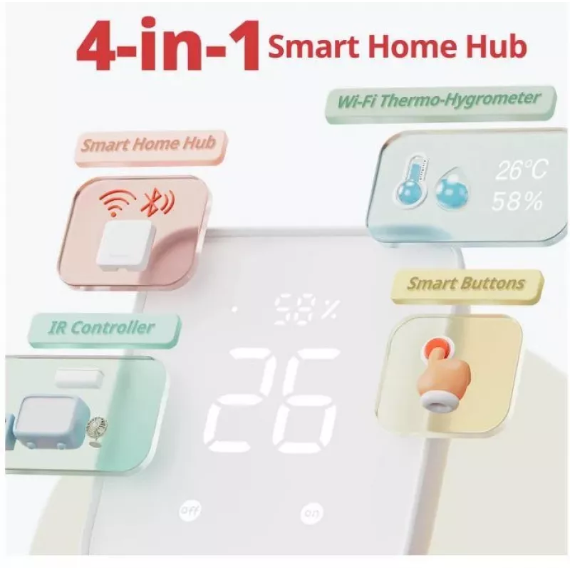 Išmanusis namų centras SwitchBot W3202100 – „Wi‑Fi“ ir „Bluetooth“ šliuzas „SwitchBot“ įrenginiams