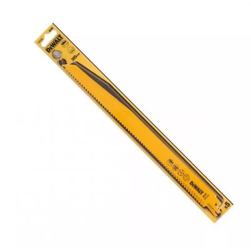 Pjūklo geležtė sabre DeWALT DT2350-QZ 5 vnt Juoda Geltona 30,5 cm