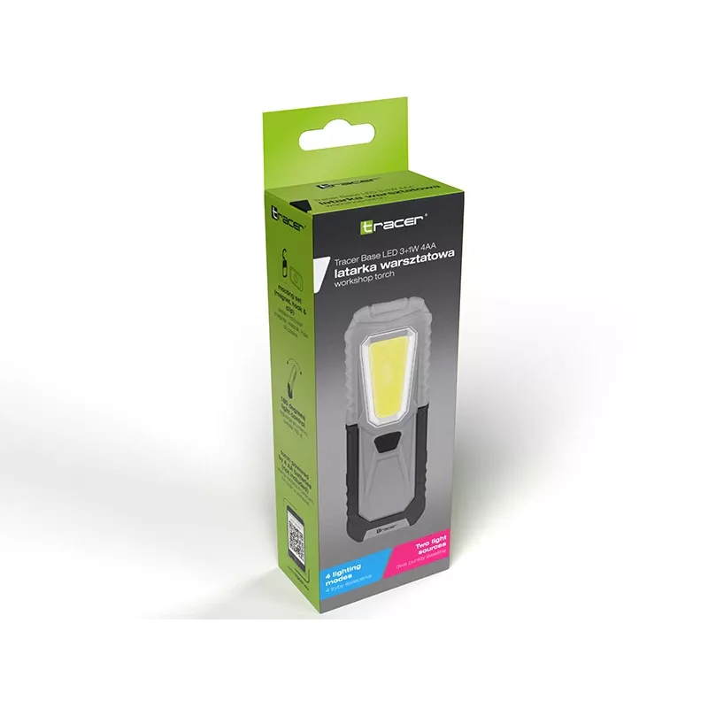 Dirbtuvinis žibintuvėlis TRACER su Base LED 3+1W
