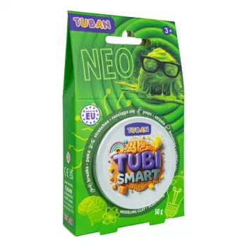 Modelino molis TUBAN TUBI SMART NEO, žalias, 50 g – vaikiškas modelino molis