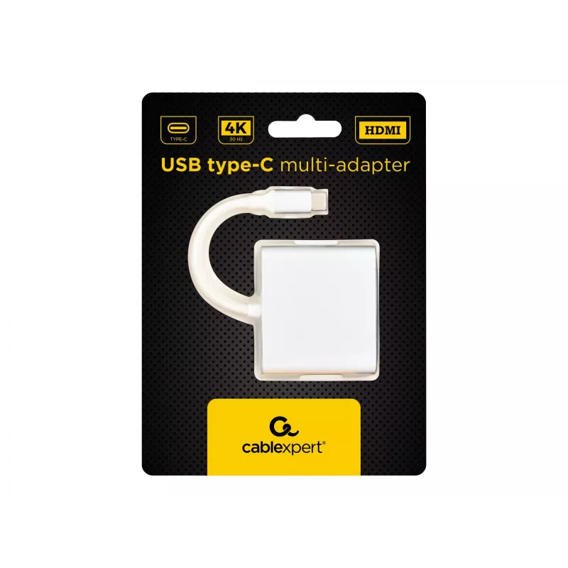 USB grafikos adapteris GEMBIRD A-CM-HDMIF-02-SV, HDMI išvestis, iki 3840×2160, sidabrinis, 58,5×51×11,6 mm
