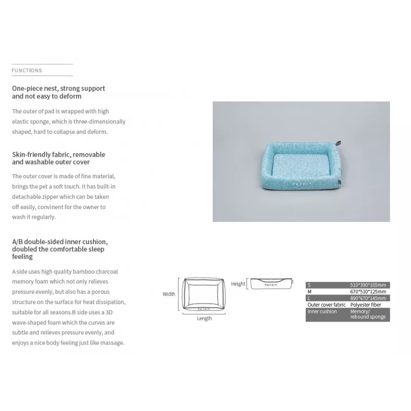 PETKIT Deep Sleep All Season Pet Bed L (Žalias) – Šunų lova visiems sezonams