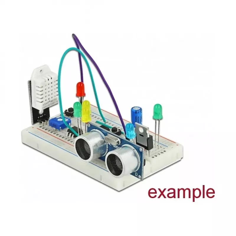Breadboard DELOCK 18315 – plastikinė balta, 54 × 84 × 9 mm