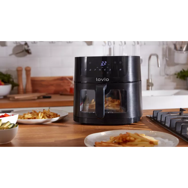 Oro gruzdintuvė Lovio LVAF002BK PureFry XL Smart 6L Juoda
